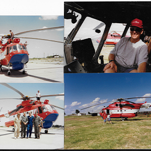 A former East German Navy Mi-14, converted from an anti-submarine helicopter into a firefighting aircraft. Captain Shaub helped ferry two of these from Miami to Sacramento.