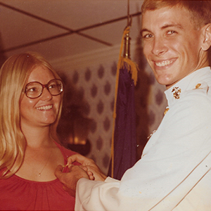 My wife, Linda, received her Navy Wings the same day I earned mine. I couldn't have achieved that milestone without her.