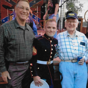 Marines around the world celebrate the birth of their Corps on November 10, 1775. Captain, Sergeant, and Corporal Shaub together on that special day.