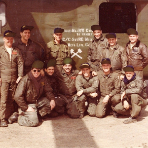 The lifelong friendships forged in Marine aviation are unmatched. Pilots of HMH-361 in Korea, wearing custom hats that reflected the squadron's camaraderie and esprit de corps.