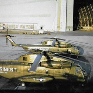 The CH-53D Sea Stallion was the largest helicopter in U.S. military service when it entered the fleet during the Vietnam War. It was later replaced by the three-engine CH-53E.